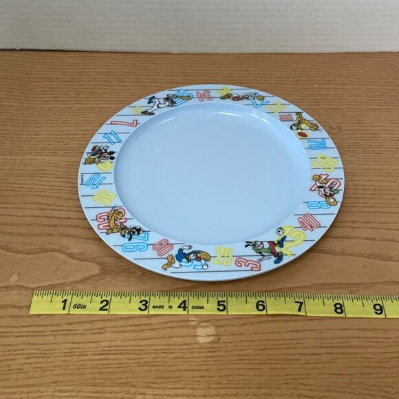 Vtg Betras Kids Mickey Mouse and Friends 3-Piece Dinnerware Set Sports 1993 New - Picture 10 of 11